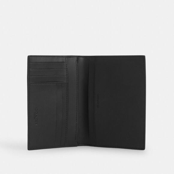 NWT Coach Passport Case Wallet CY902 Signature Canvas Patches Gunmetal/Charcoal - Picture 8 of 8